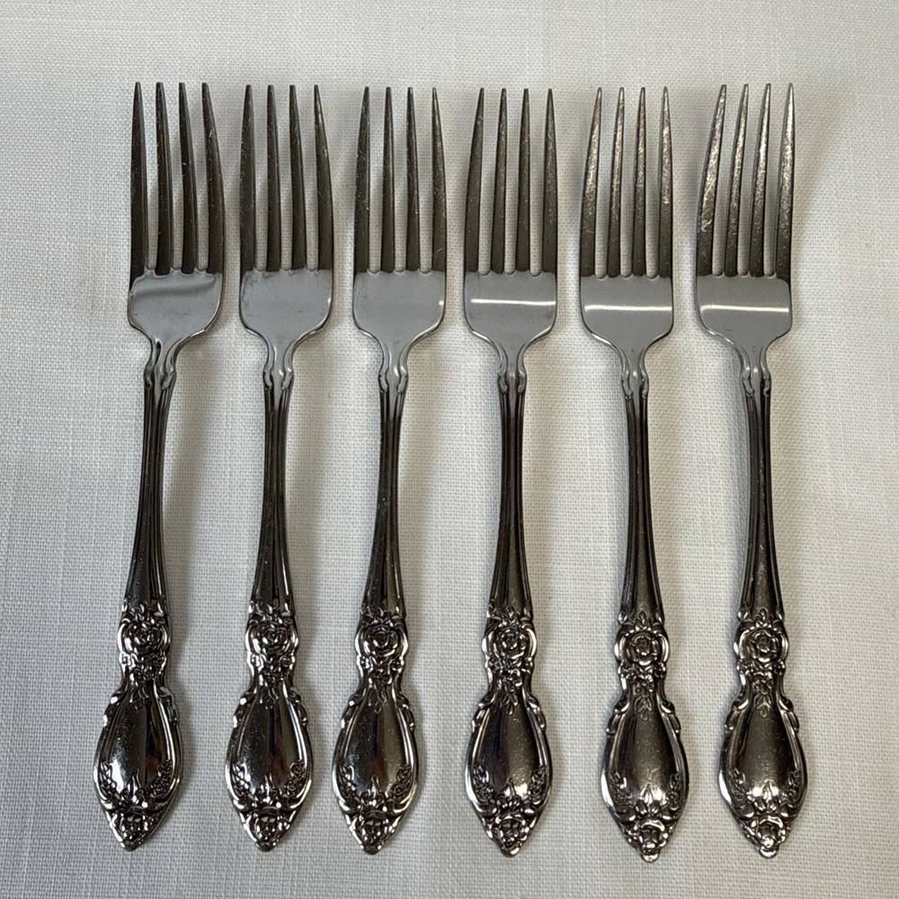 Oneida Plantation Dinner Forks Community Stainless Flatware Set of 6